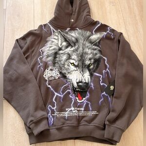 Men's grey Wolf Graphic Hoodie